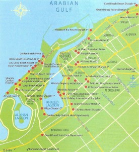 Карта Шарджи